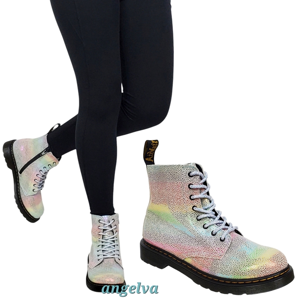 ✨ Dr. Martens 1460 Pascal J Boots Rainbow Kidray Leather 🌈 - Picture 12 of 13